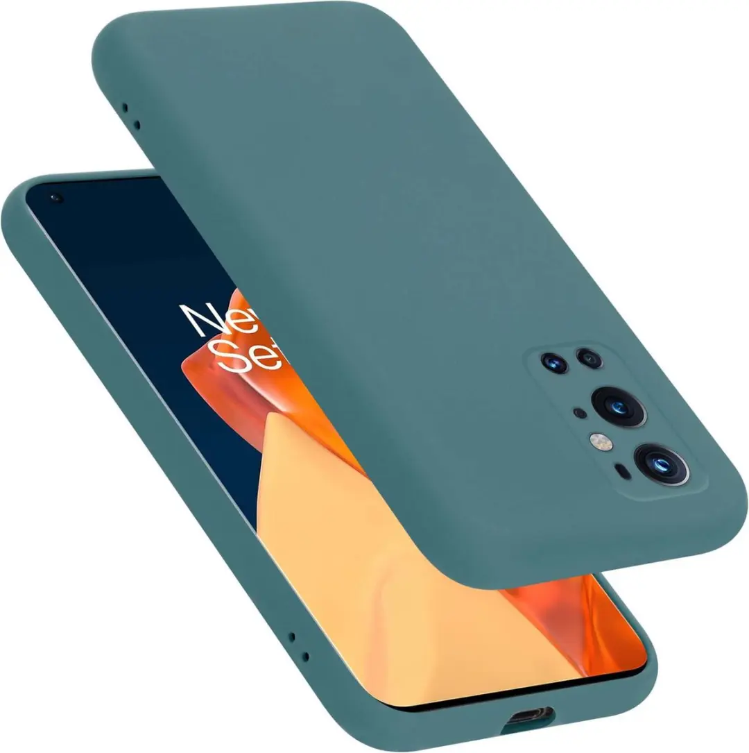 Cadorabo Hoesje geschikt voor OnePlus 9 PRO in LIQUID GROEN