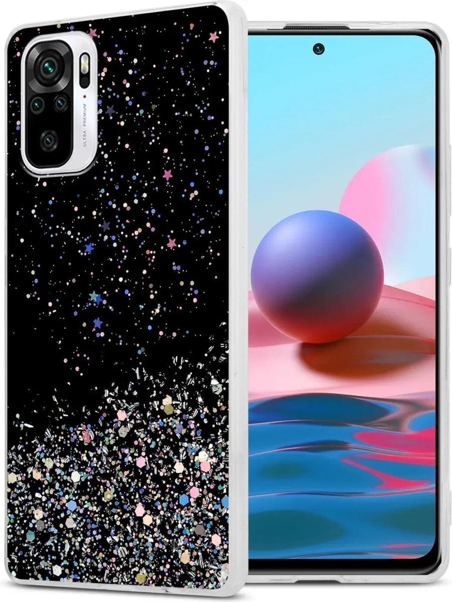 Cadorabo Hoesje geschikt voor Xiaomi RedMi NOTE 10 4G / RedMi NOTE 10S in Zwart