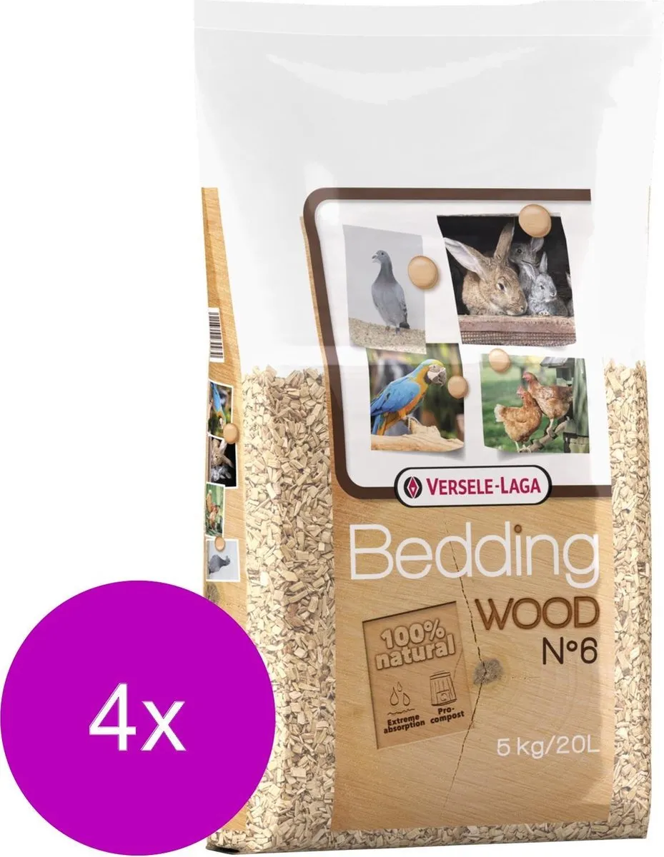 Versele-Laga Wood Bedding Beukenhout No. 6 - Vogelbodembedekking 20kg