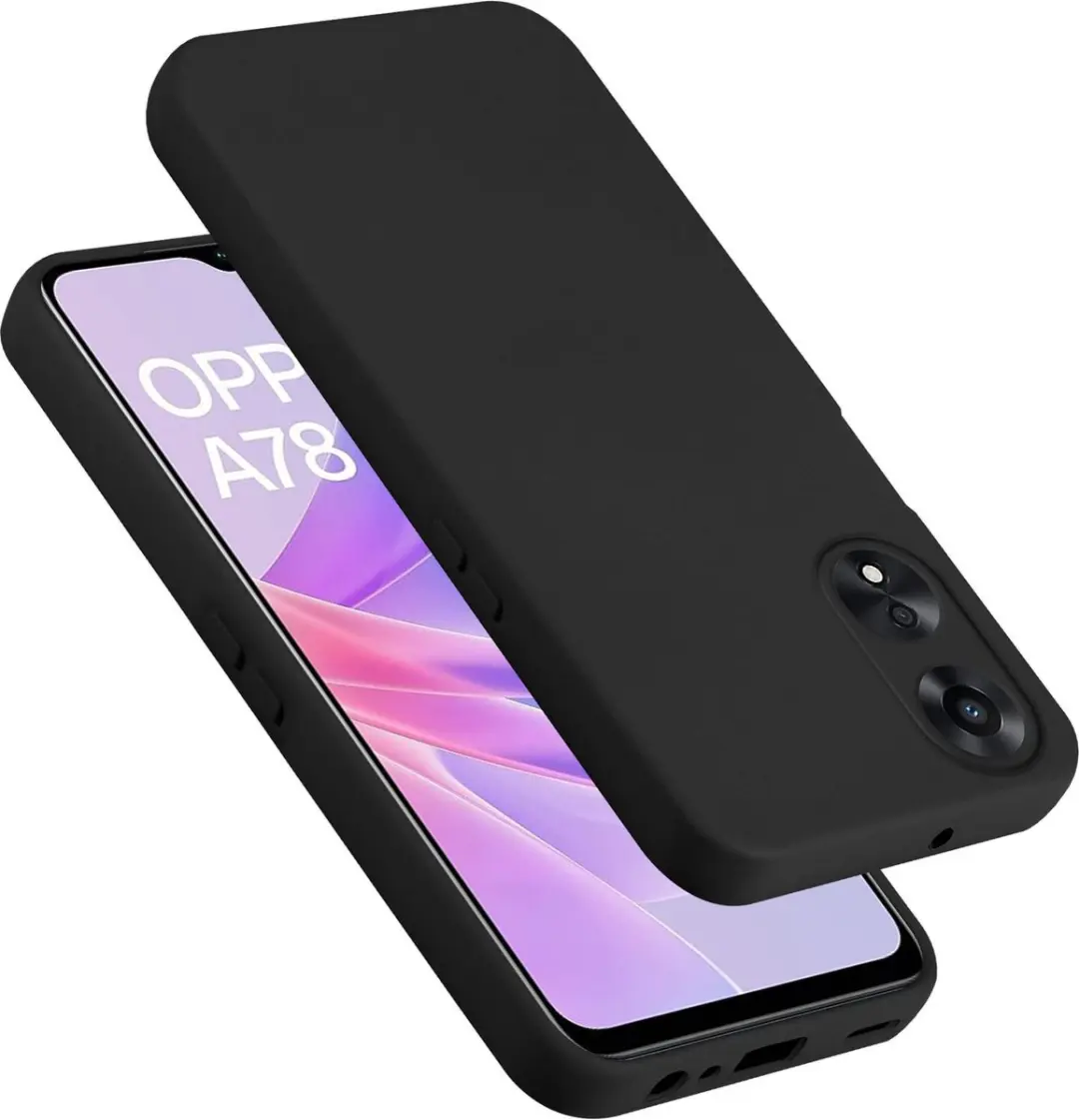 Cadorabo Hoesje geschikt voor OPPO A78 5G in LIQUID ZWART