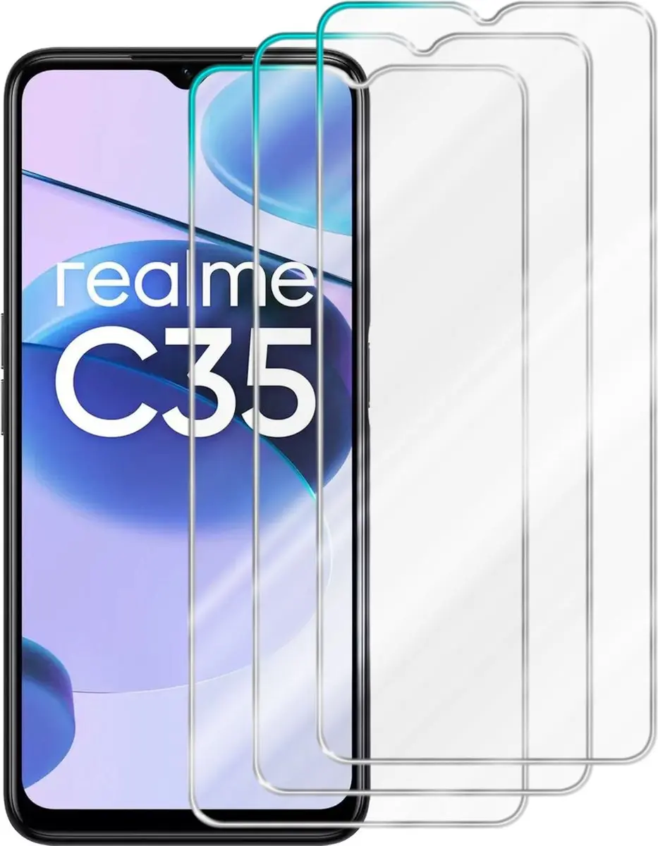Cadorabo 3x Screenprotector geschikt voor Realme C35