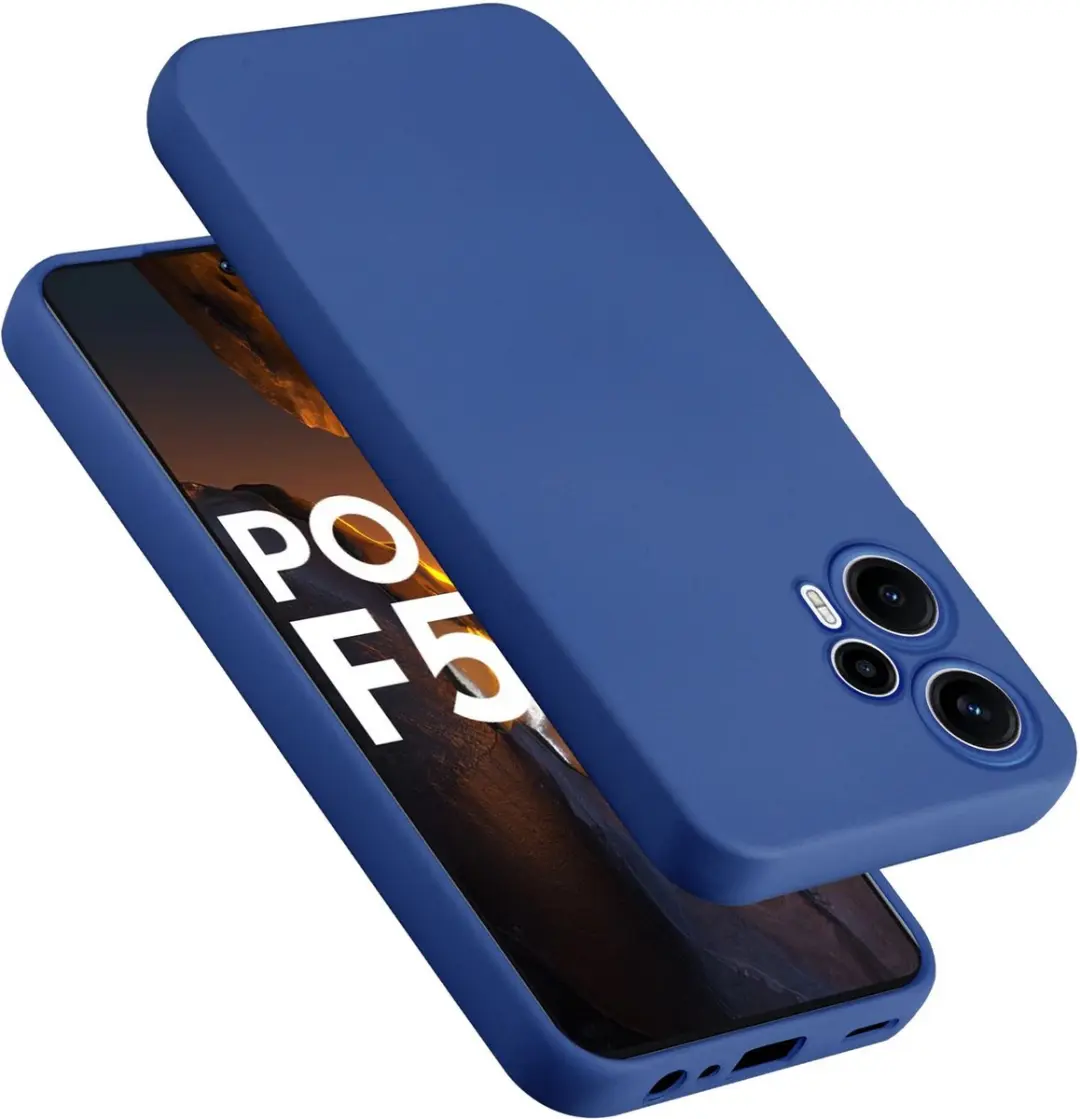 Cadorabo Hoesje geschikt voor Xiaomi Poco F5 in LIQUID BLAUW