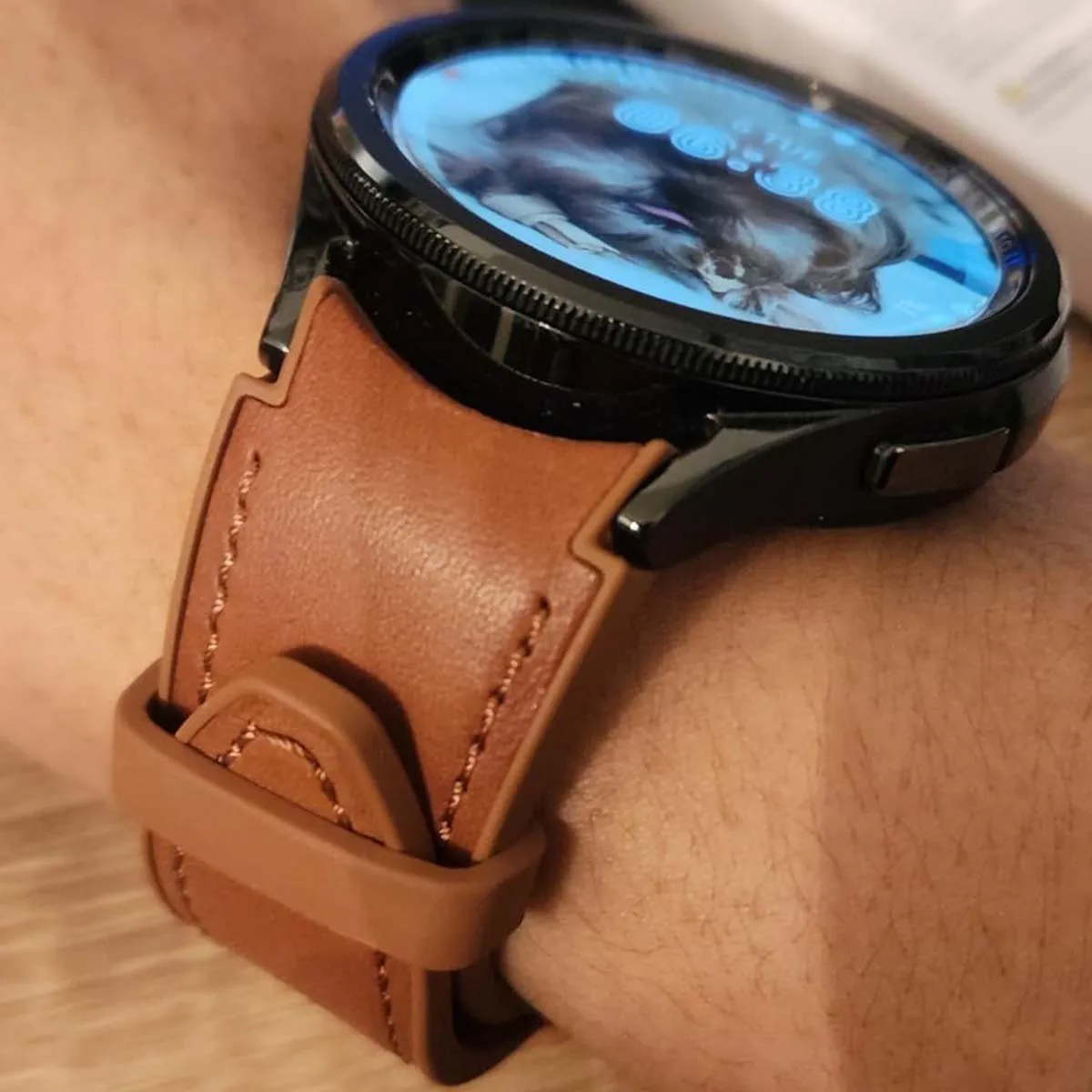 Samsung Galaxy Watch 4 Hybrid Leather Band M/L - Camel