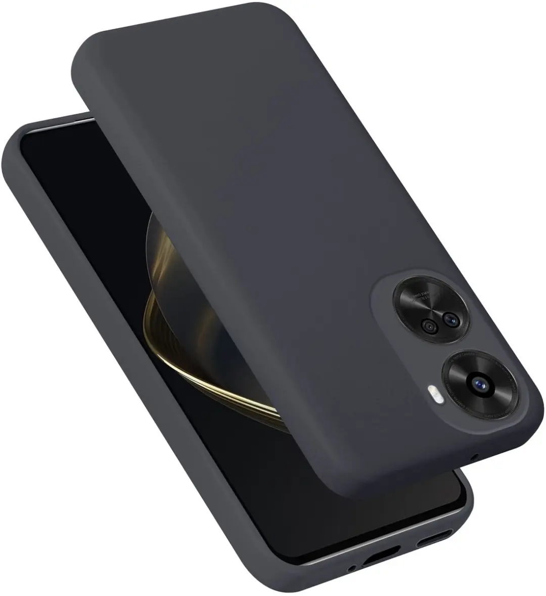 Cadorabo Hoesje geschikt voor Huawei Nova 12 SE Case in Liquid Zwart Beschermhoe