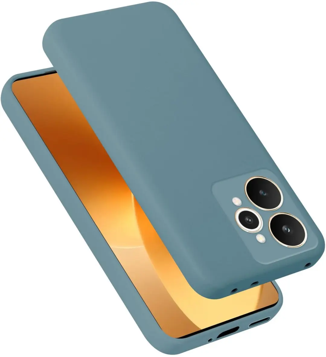 Cadorabo Hoesje geschikt voor Realme 15 5G Case in Liquid Groen Beschermhoes gem