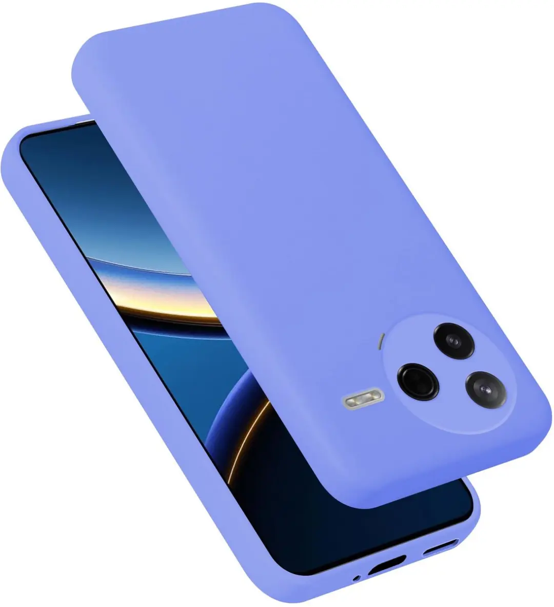 Cadorabo Hoesje geschikt voor Xiaomi Poco F7 Pro Case in Liquid Lichte Paars Bes