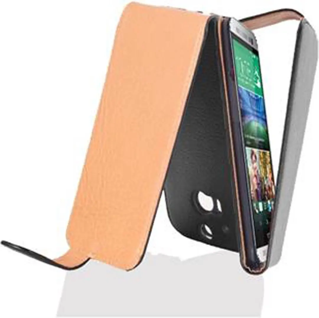 Cadorabo Hoesje geschikt voor HTC ONE M8 in ZWARTE OXIDE