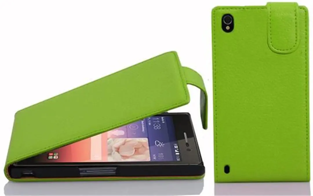 Cadorabo Hoesje geschikt voor Huawei ASCEND P7 in APPEL GROEN