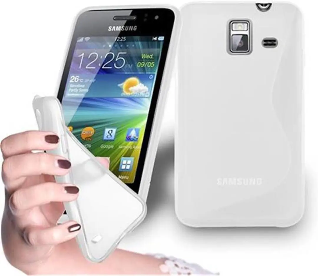 Cadorabo Hoesje geschikt voor Samsung Galaxy WAVE Y in SEMI-TRANSPARANT