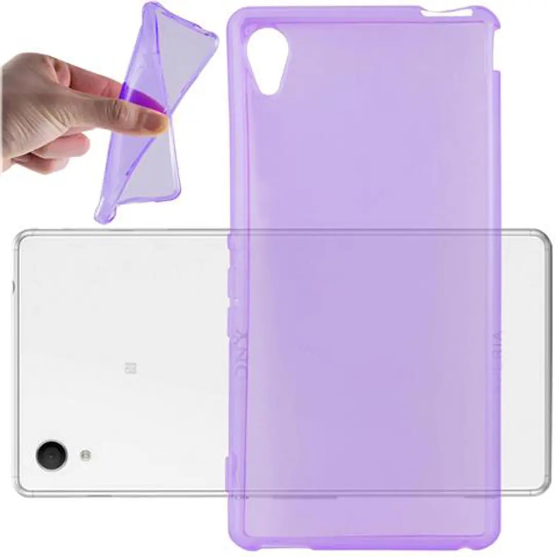 Cadorabo Hoesje geschikt voor Sony Xperia M4 AQUA in TRANSPARANT PAARS