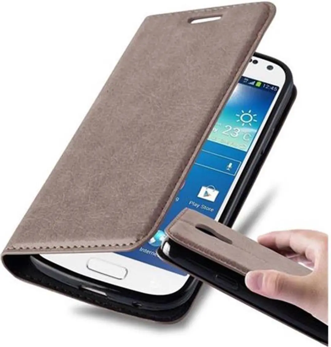 Cadorabo Hoesje geschikt voor Samsung Galaxy S4 MINI in KOFFIE BRUIN