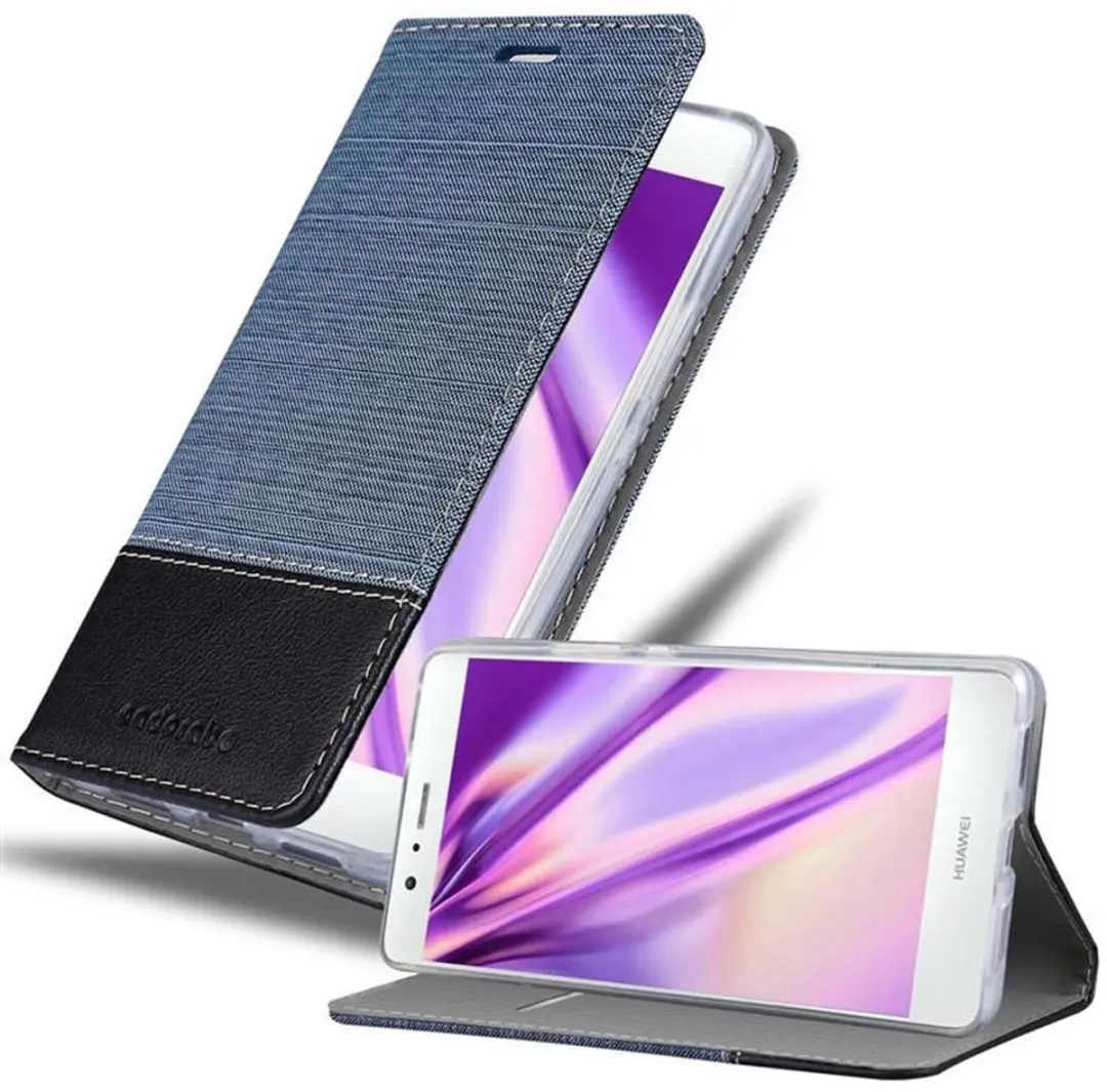 Cadorabo Hoesje geschikt voor Huawei P9 LITE 2016 / G9 LITE in DONKERBLAUW ZWART