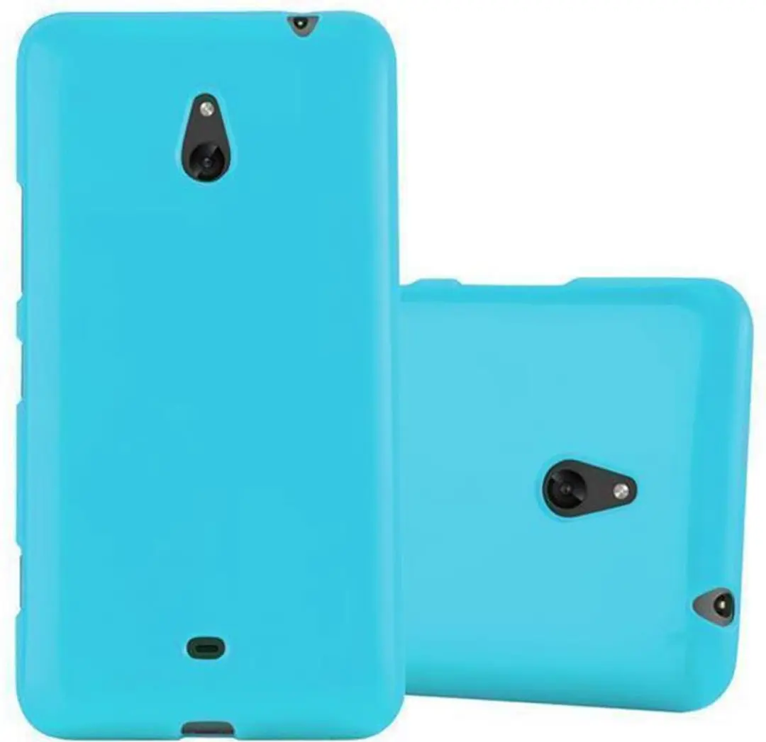 Cadorabo Hoesje geschikt voor Nokia Lumia 1320 in JELLY LICHT BLAUW