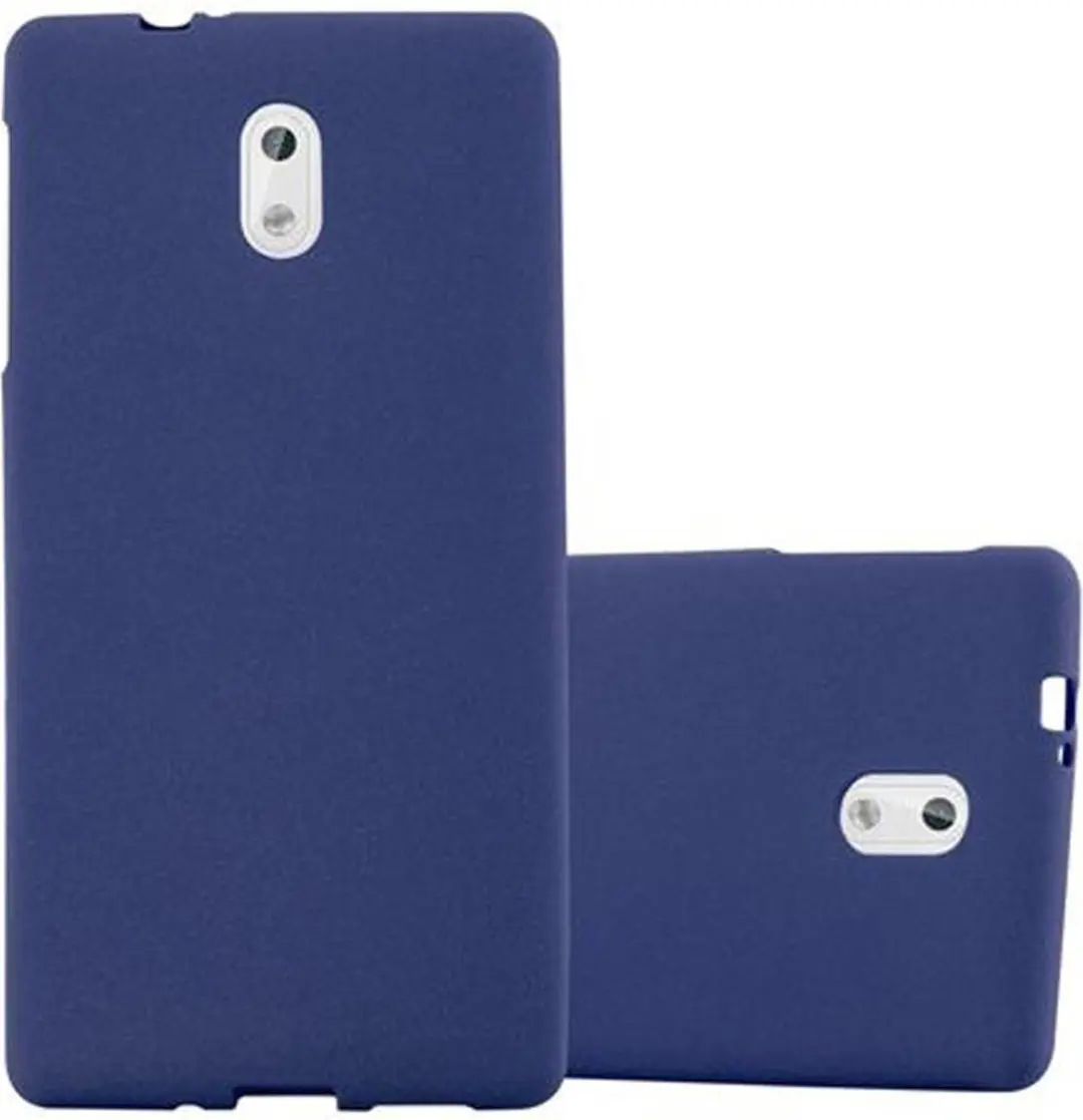 Cadorabo Hoesje geschikt voor Nokia 3 2017 in FROST DONKER BLAUW