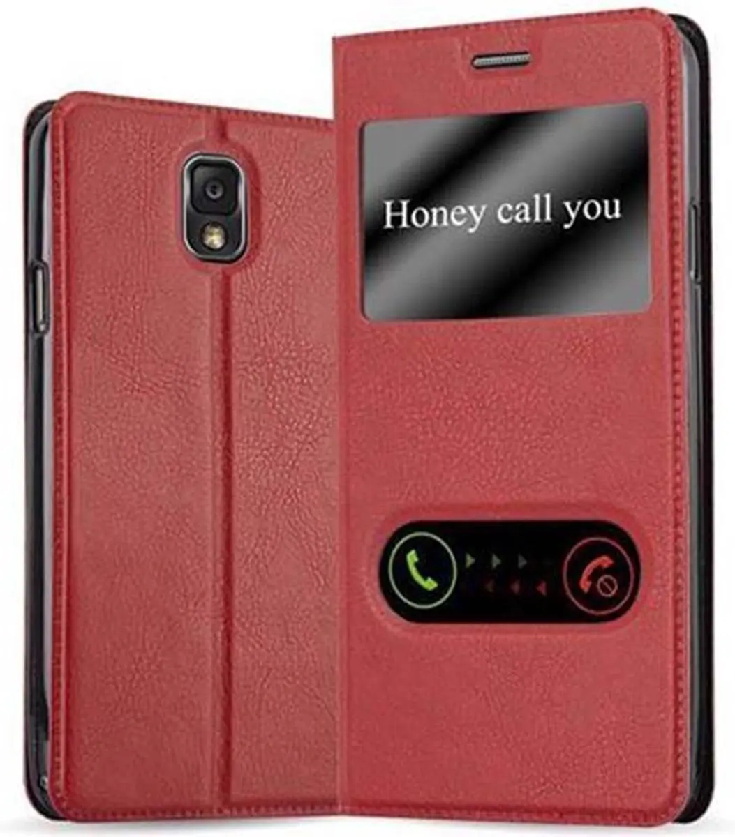 Cadorabo Hoesje geschikt voor Samsung Galaxy NOTE 3 in SAFRAN ROOD