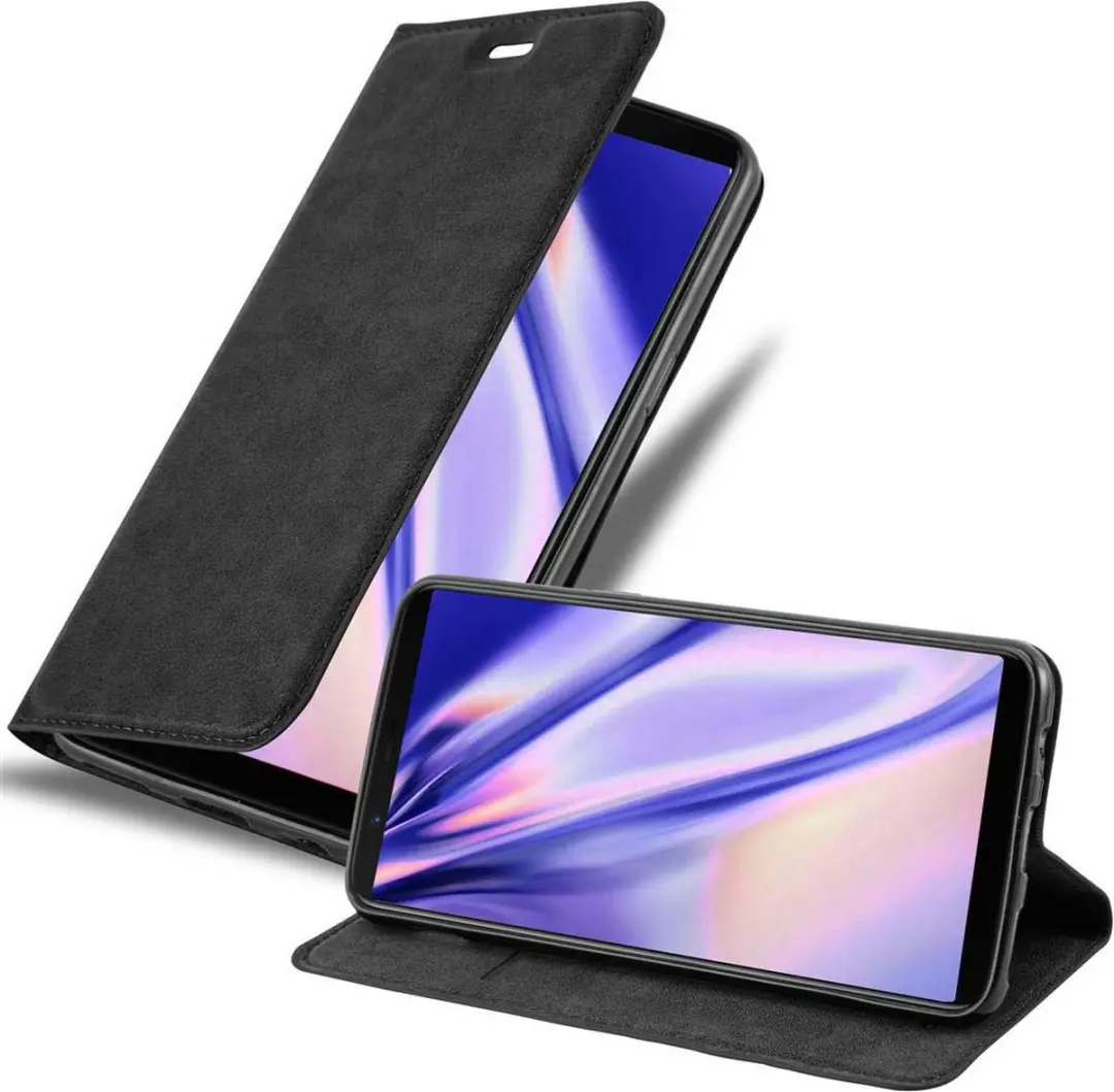 Cadorabo Hoesje geschikt voor OnePlus 5T in ZWARTE NACHT