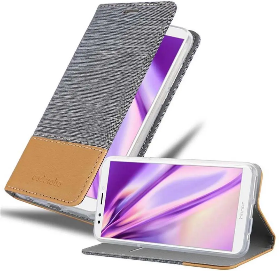 Cadorabo Hoesje geschikt voor Honor 7C / Huawei Y7 2018 in LICHTGRIJS BRUIN