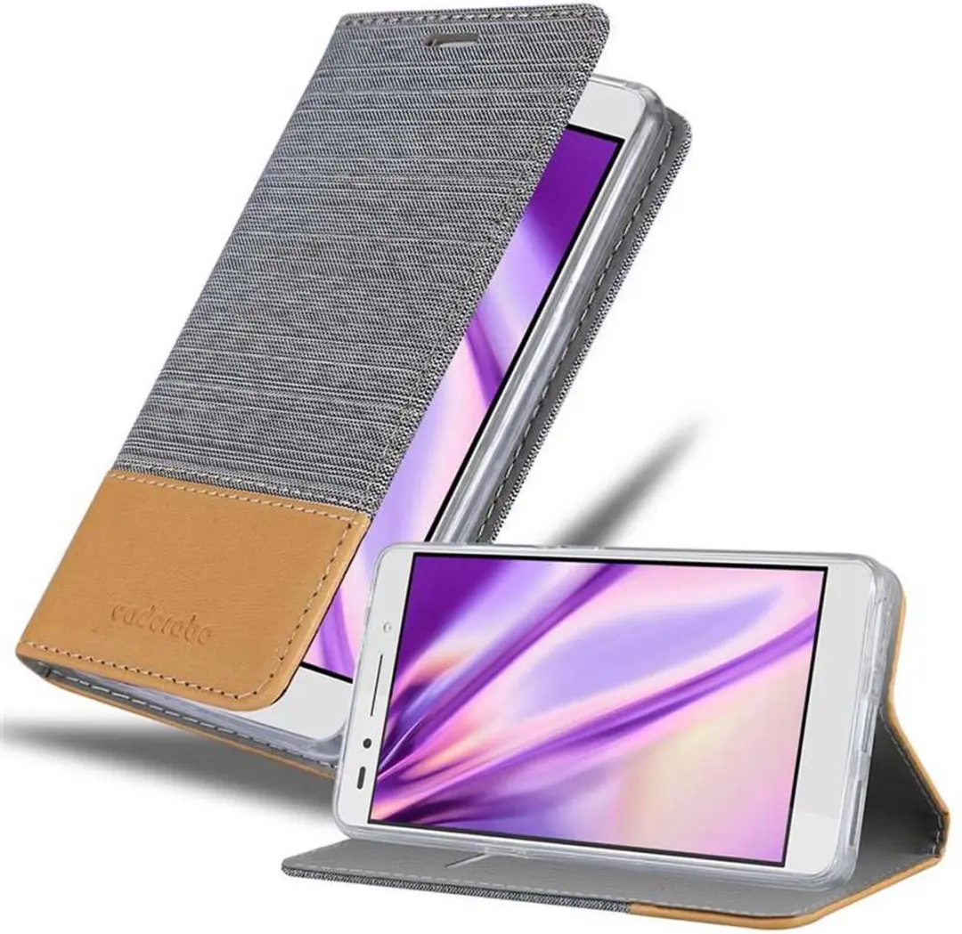 Cadorabo Hoesje geschikt voor Honor 7 in LICHTGRIJS BRUIN
