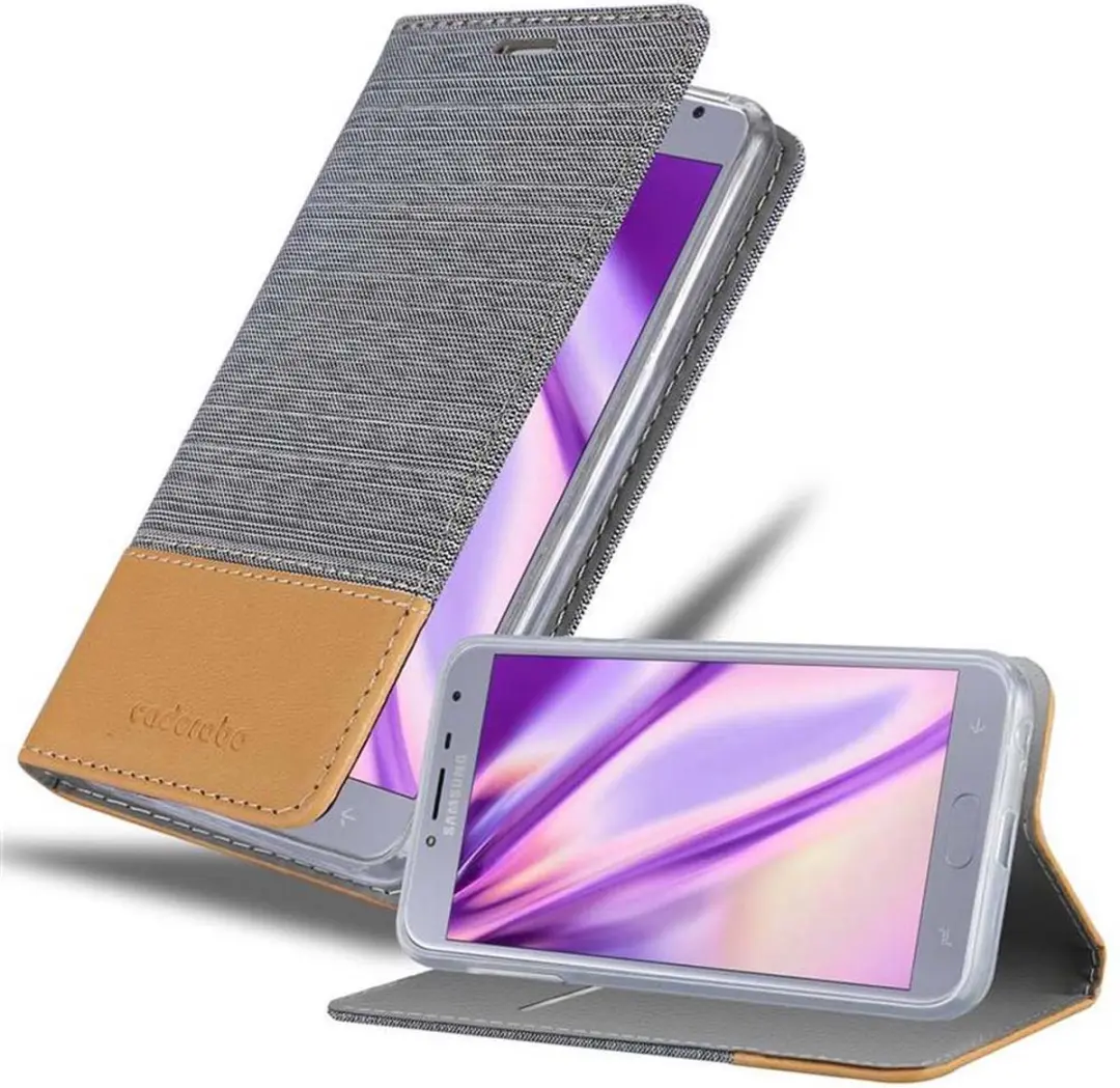 Cadorabo Hoesje geschikt voor Samsung Galaxy J4 2018 in LICHTGRIJS BRUIN