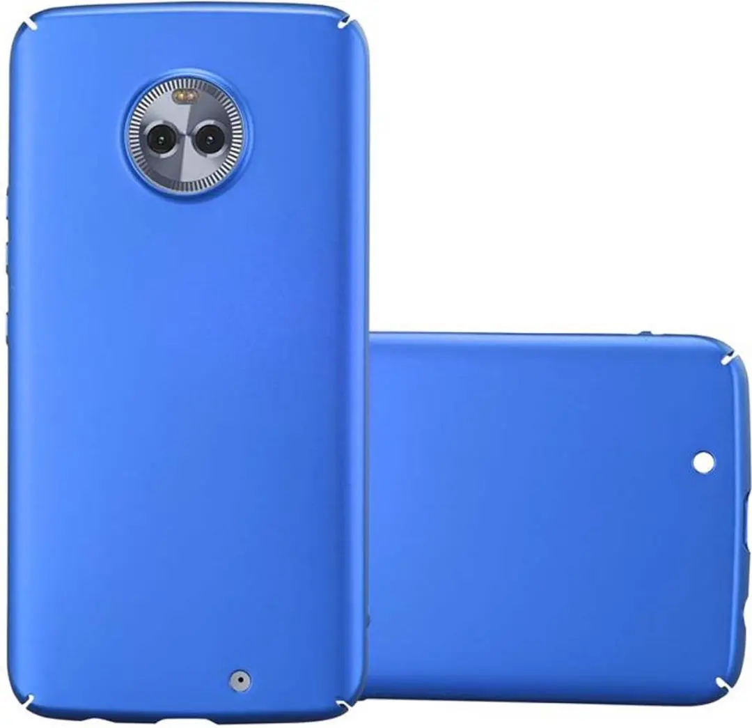 Cadorabo Hoesje geschikt voor Motorola MOTO X4 in METAAL BLAUW