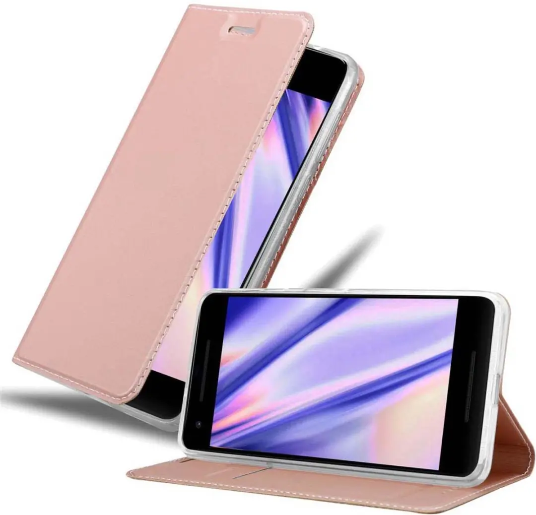 Cadorabo Hoesje geschikt voor Google PIXEL 2 XL in CLASSY ROSE GOUD