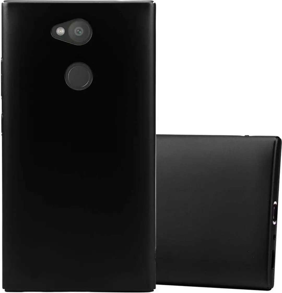 Cadorabo Hoesje geschikt voor Sony Xperia L2 in METAAL ZWART