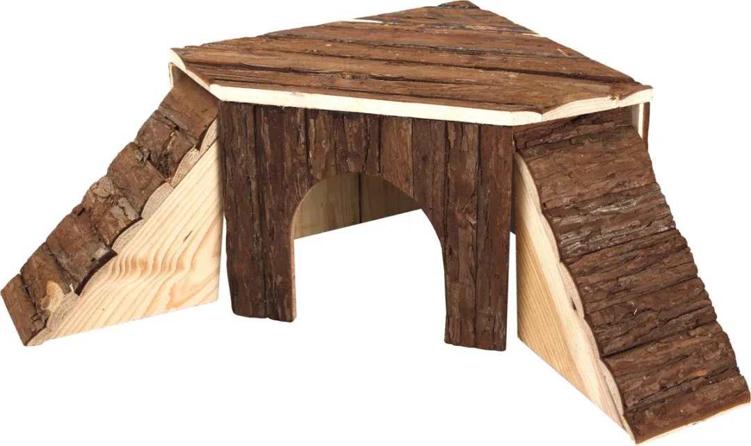 Flamingo Speelhuis Knaagdier Villa - Beige - 16x15cm - afbeelding 3 van 3