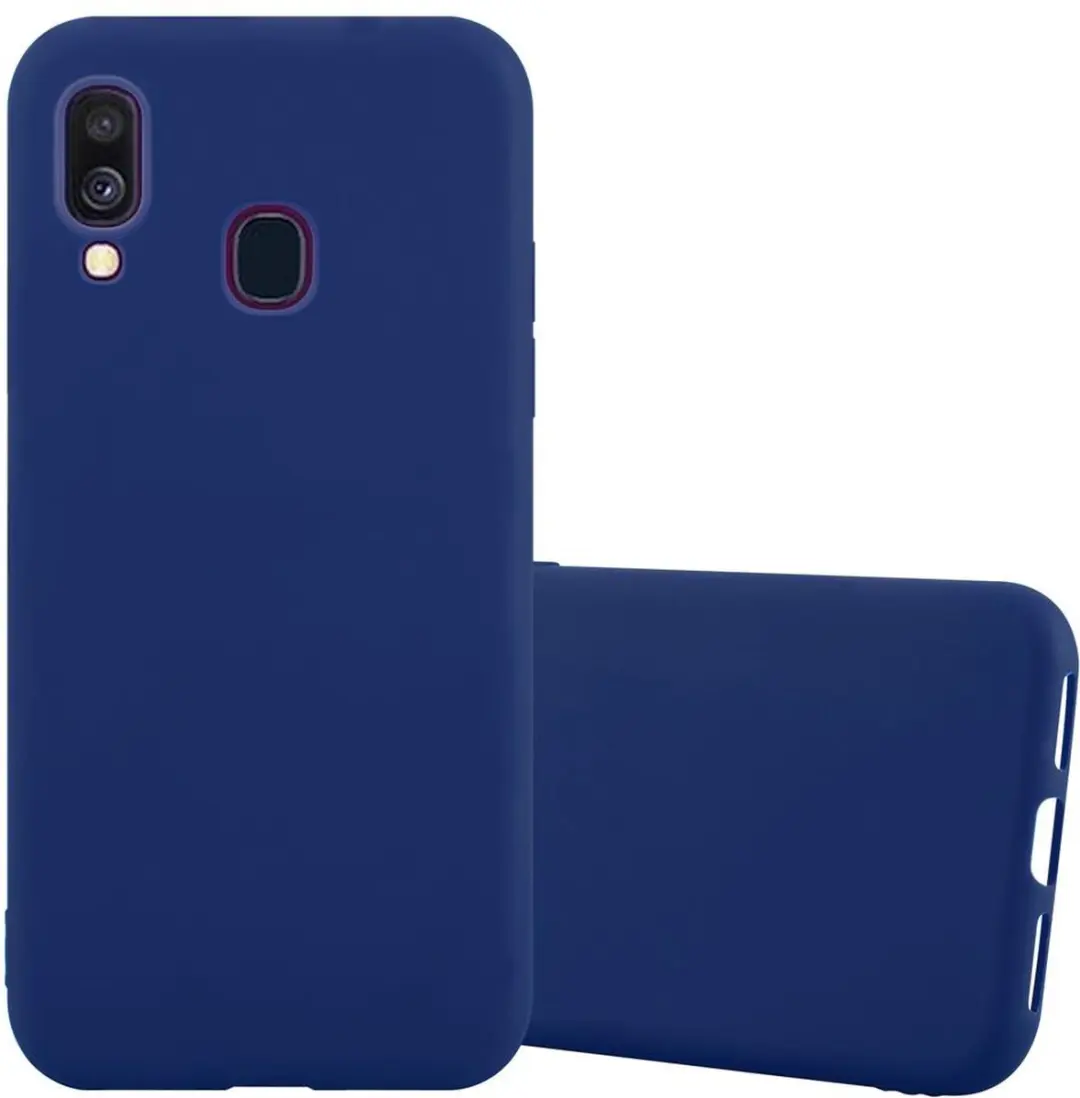 Cadorabo Hoesje geschikt voor Samsung Galaxy A40 in CANDY DONKER BLAUW