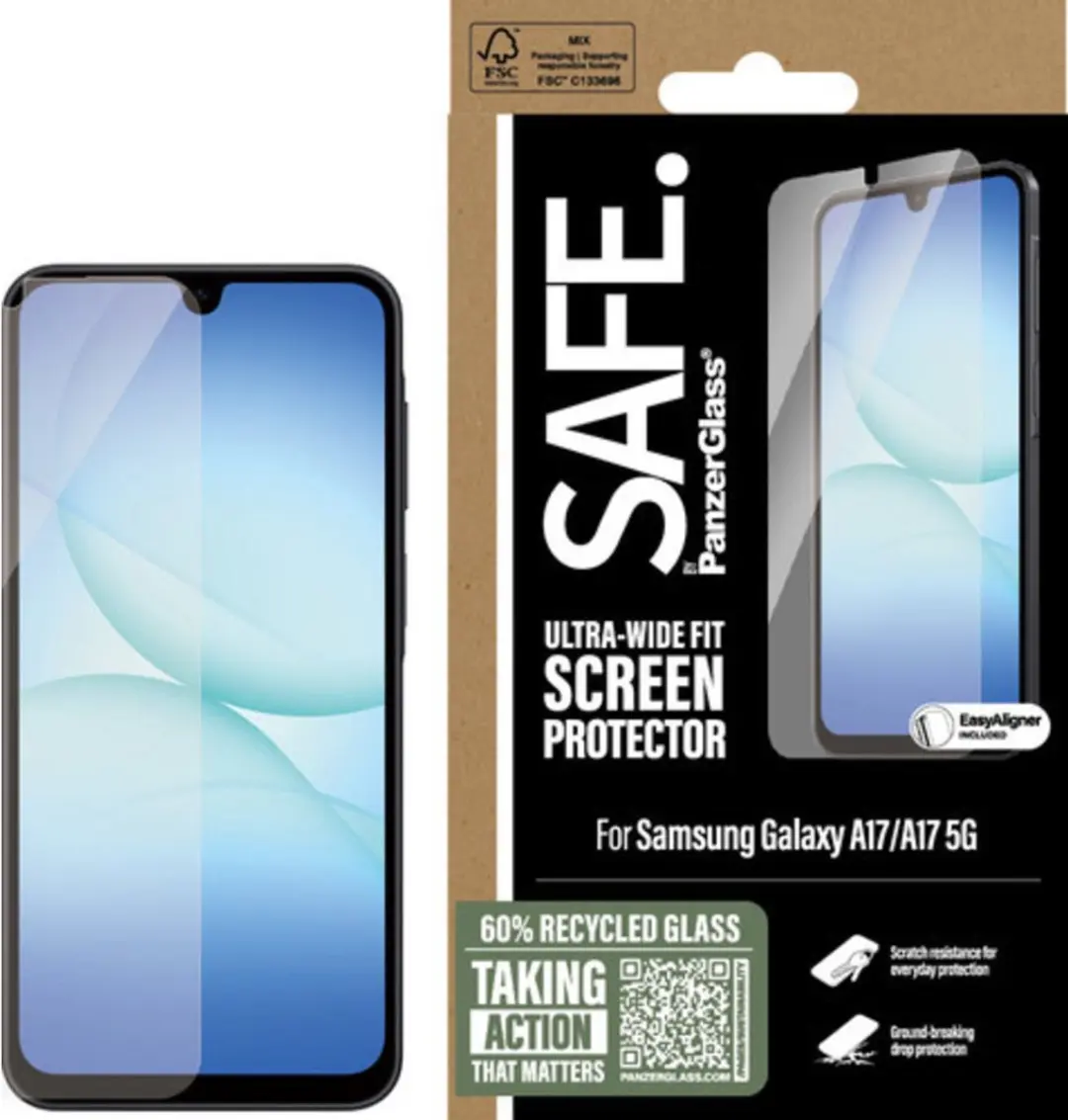 SAFE by PanzerGlass Samsung Galaxy A17 Screenprotector - Ultra-Wide Fit - afbeelding 5 van 6
