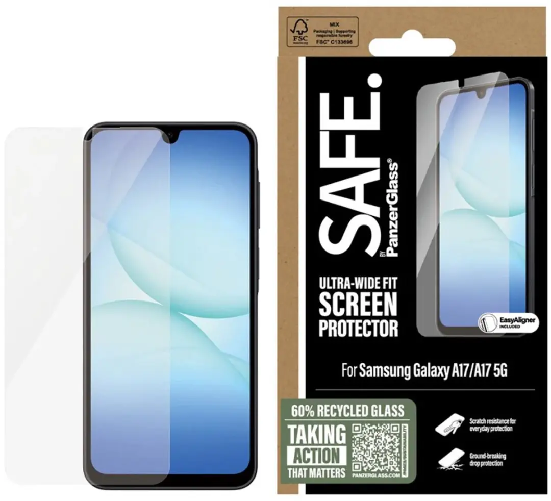 SAFE by PanzerGlass Samsung Galaxy A17 Screenprotector - Ultra-Wide Fit - afbeelding 4 van 6