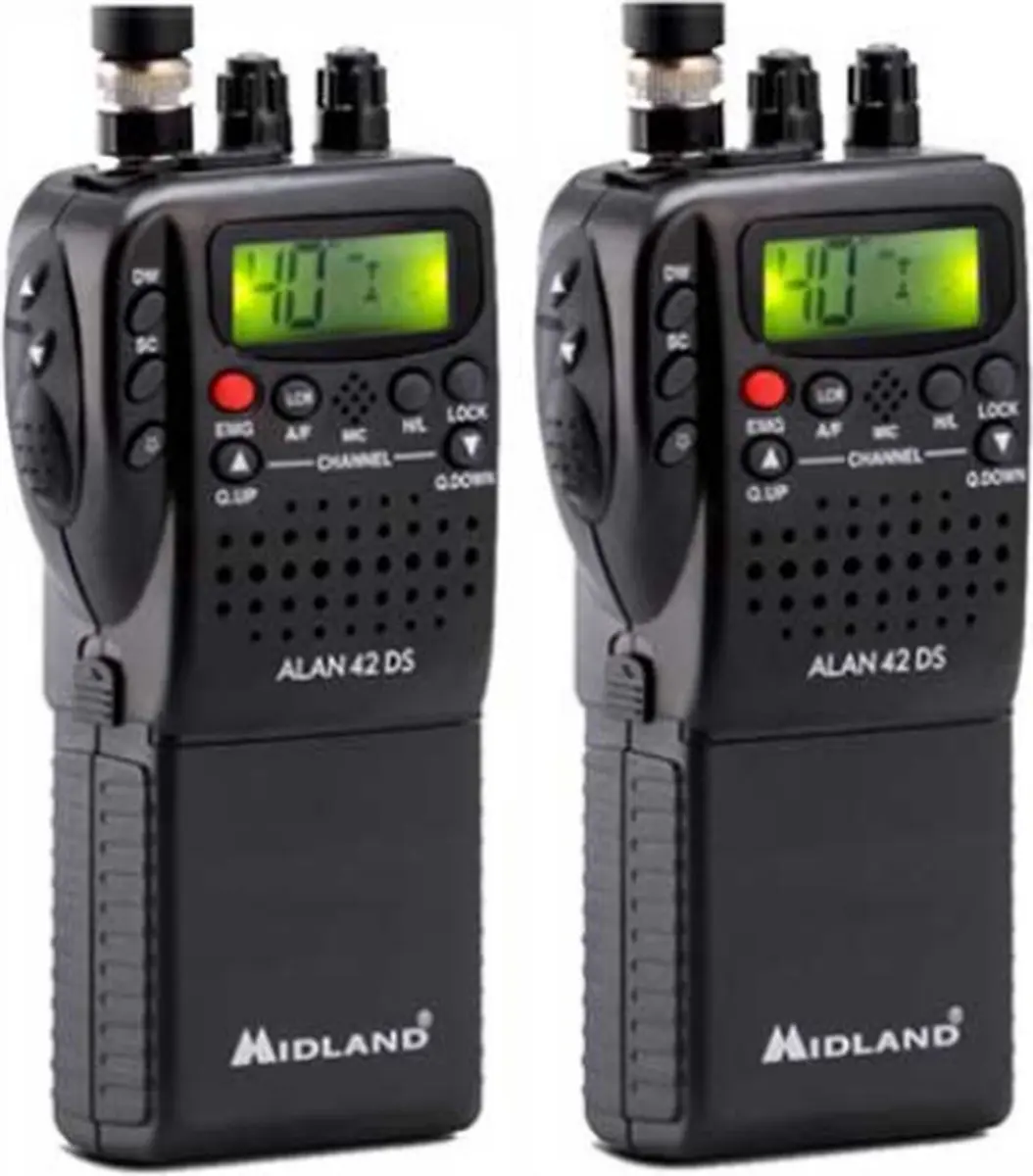 Set van 2 Midland Alan 42DS 27mc Portofoon 4 Watt FM/AM