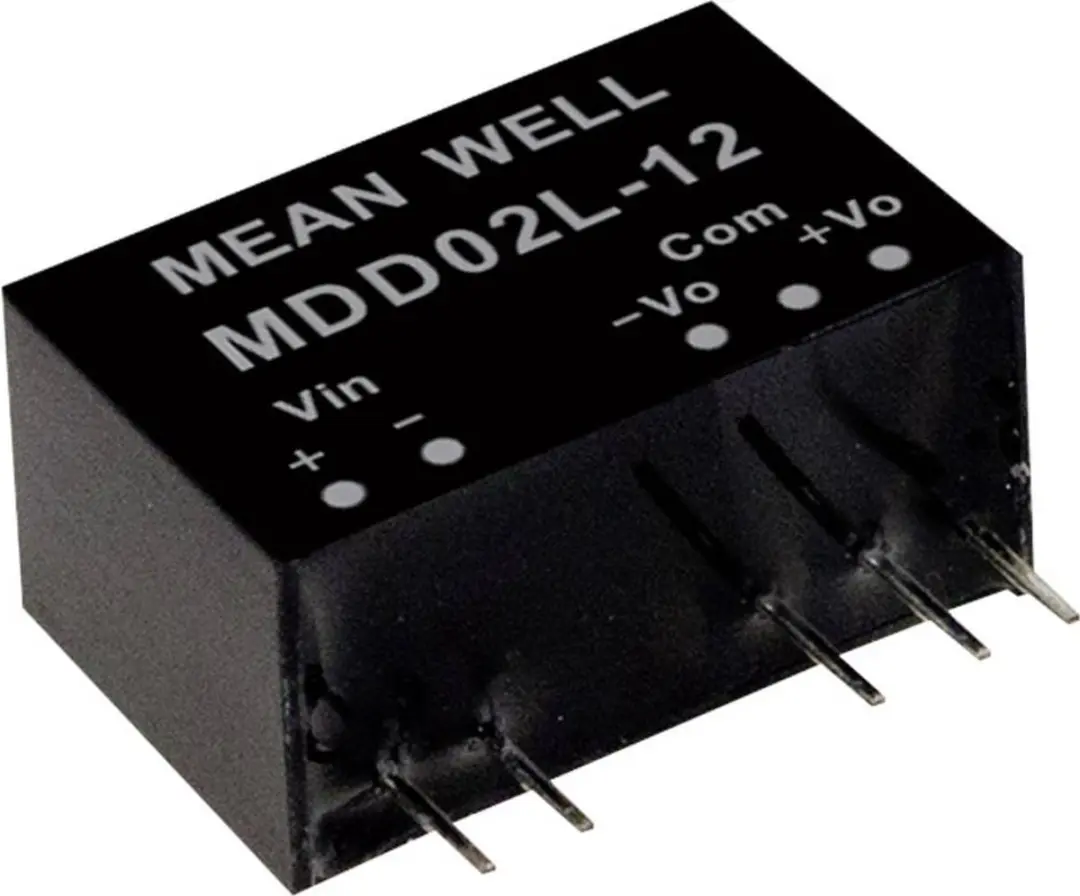 MEAN WELL MDD02N-05 DC/DC-convertermodule 200 mA 2 W Aantal uitgangen: 2 x Inhou