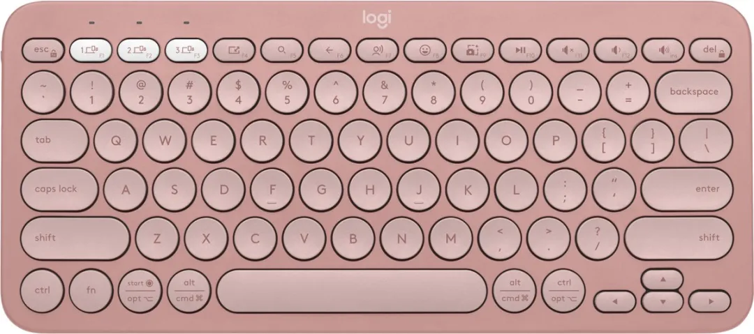Logitech Pebble Keys 2 K380s - Draadloos Toetsenbord - Bluetooth - Qwerty - Rose
