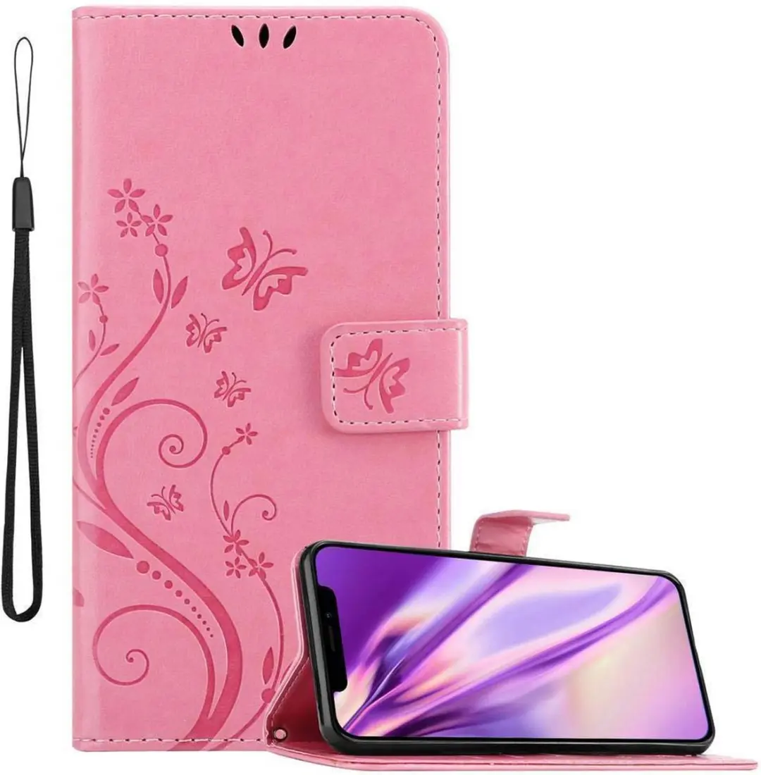 Cadorabo Hoesje geschikt voor Apple iPhone XR in BLOEMEN ROZE