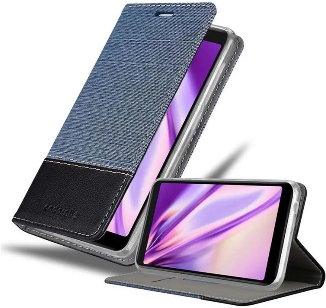Cadorabo Hoesje geschikt voor WIKO Y60 in DONKERBLAUW ZWART