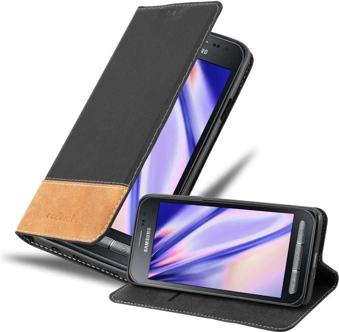 Cadorabo Hoesje geschikt voor Samsung Galaxy XCover 3 in ZWART BRUIN