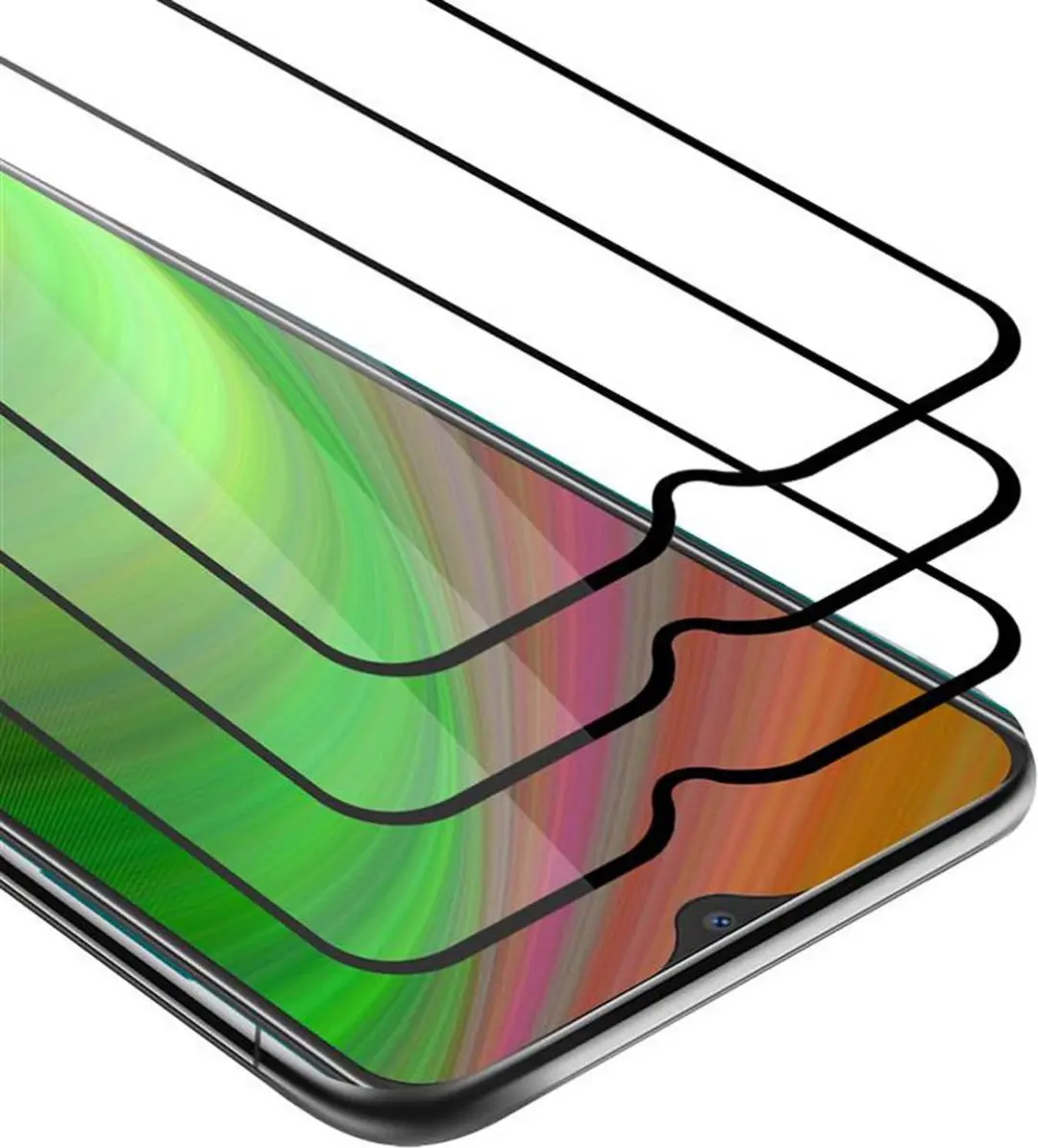 Cadorabo 3x Screenprotector geschikt voor Alcatel 3L 2020 Volledig scherm pantse
