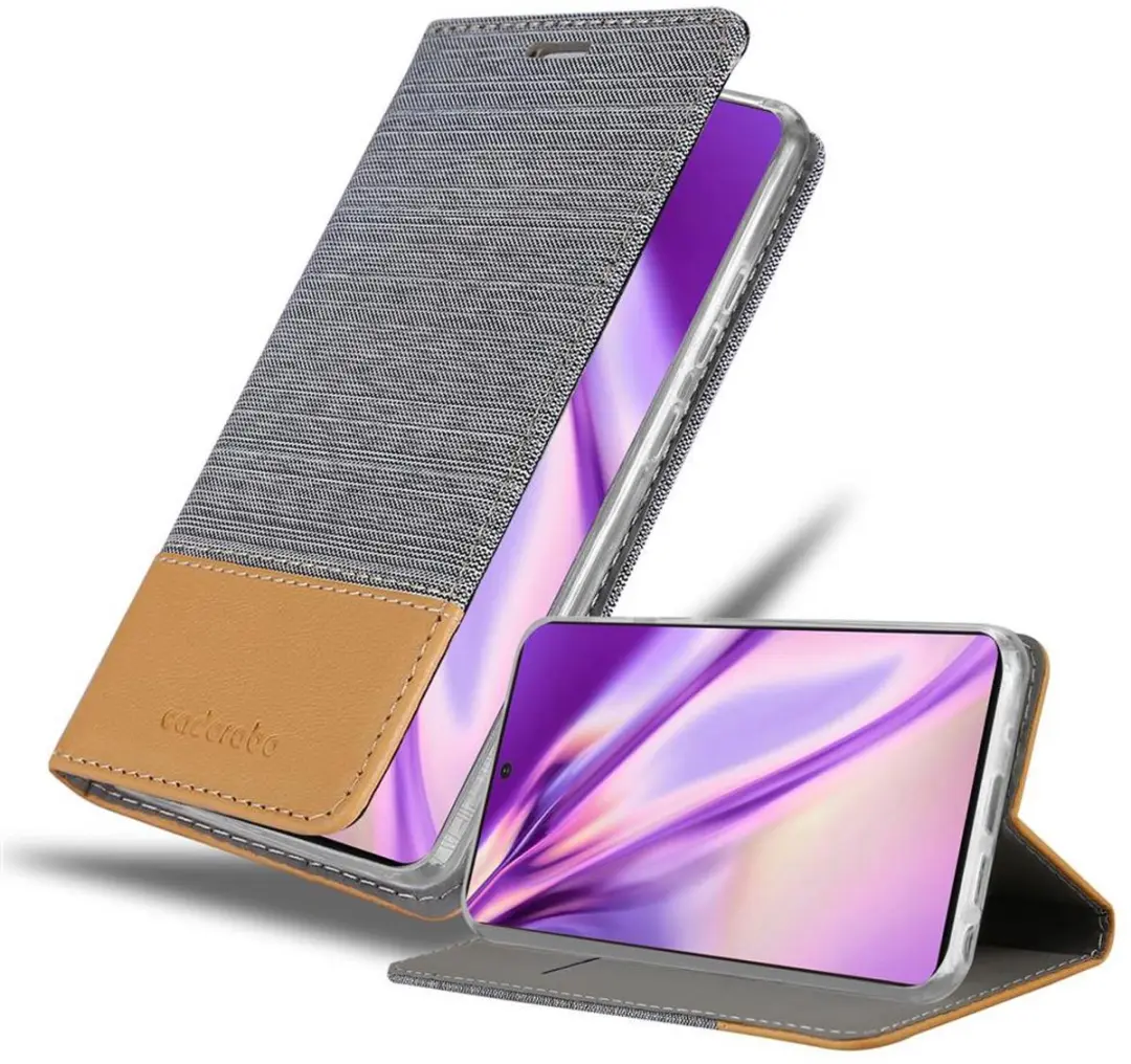 Cadorabo Hoesje geschikt voor Samsung Galaxy NOTE 20 in LICHTGRIJS BRUIN