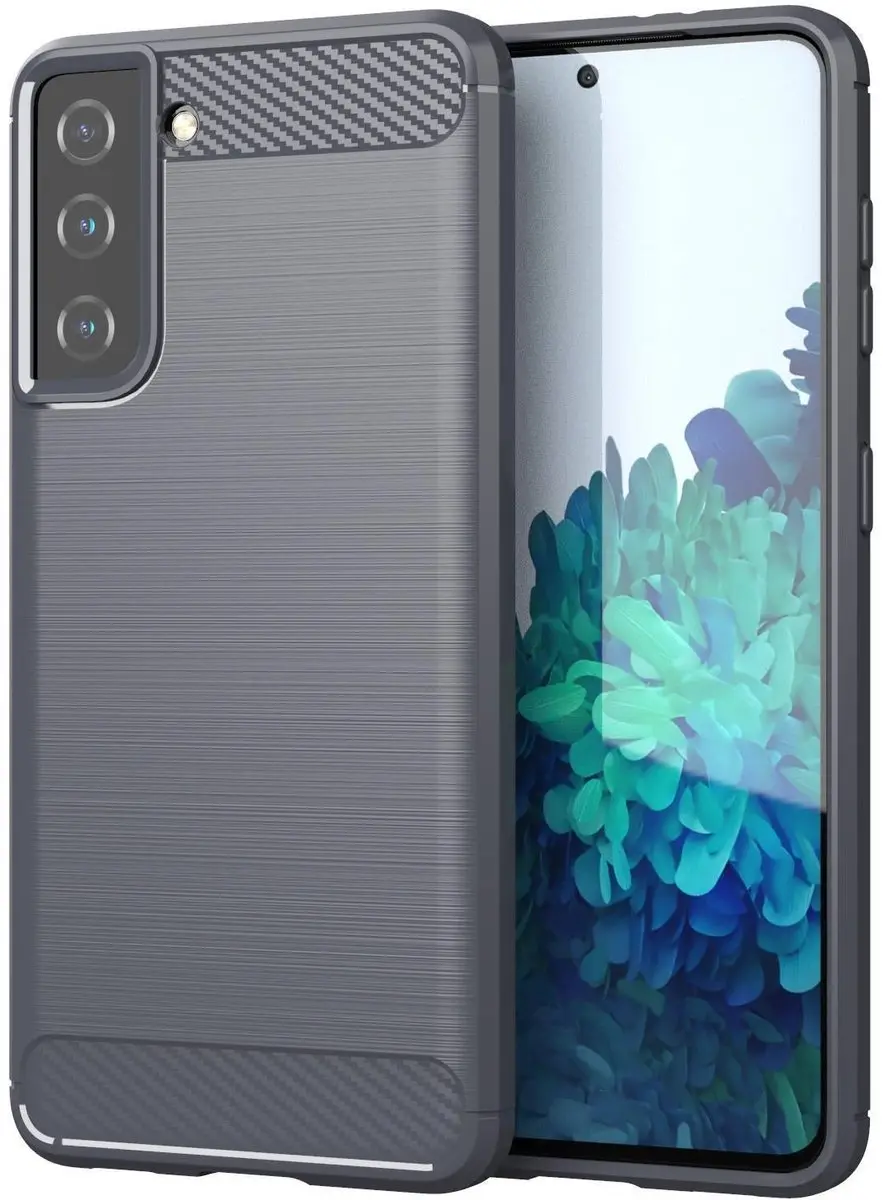 Cadorabo Hoesje geschikt voor Samsung Galaxy S21 PLUS in BRUSHED GRIJS