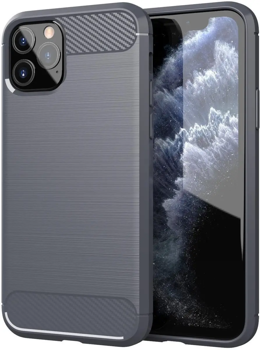 Cadorabo Hoesje geschikt voor Apple iPhone 11 PRO MAX in BRUSHED GRIJS