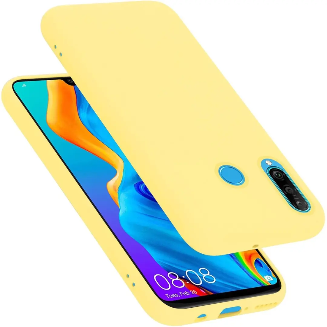 Cadorabo Hoesje geschikt voor Huawei P30 LITE in LIQUID GEEL