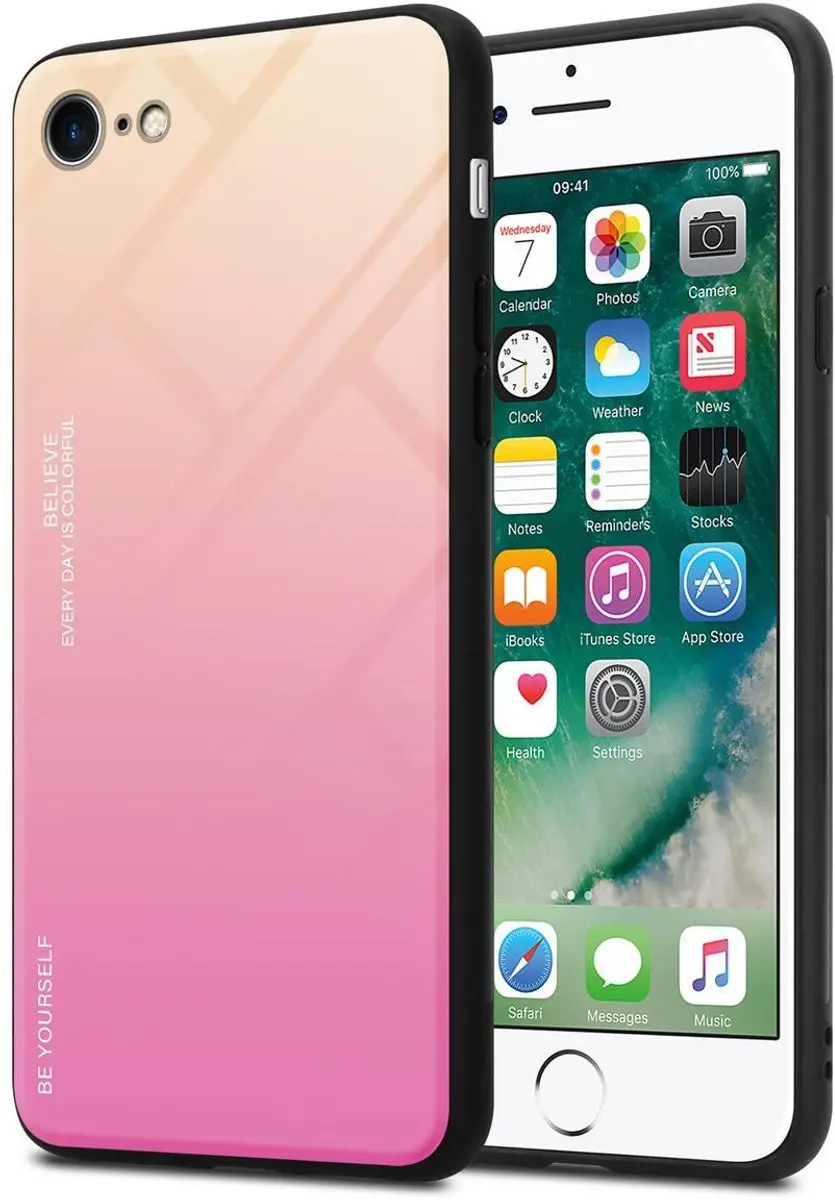 Cadorabo Hoesje geschikt voor Apple iPhone 7 / 7S / 8 / SE 2020 in GEEL