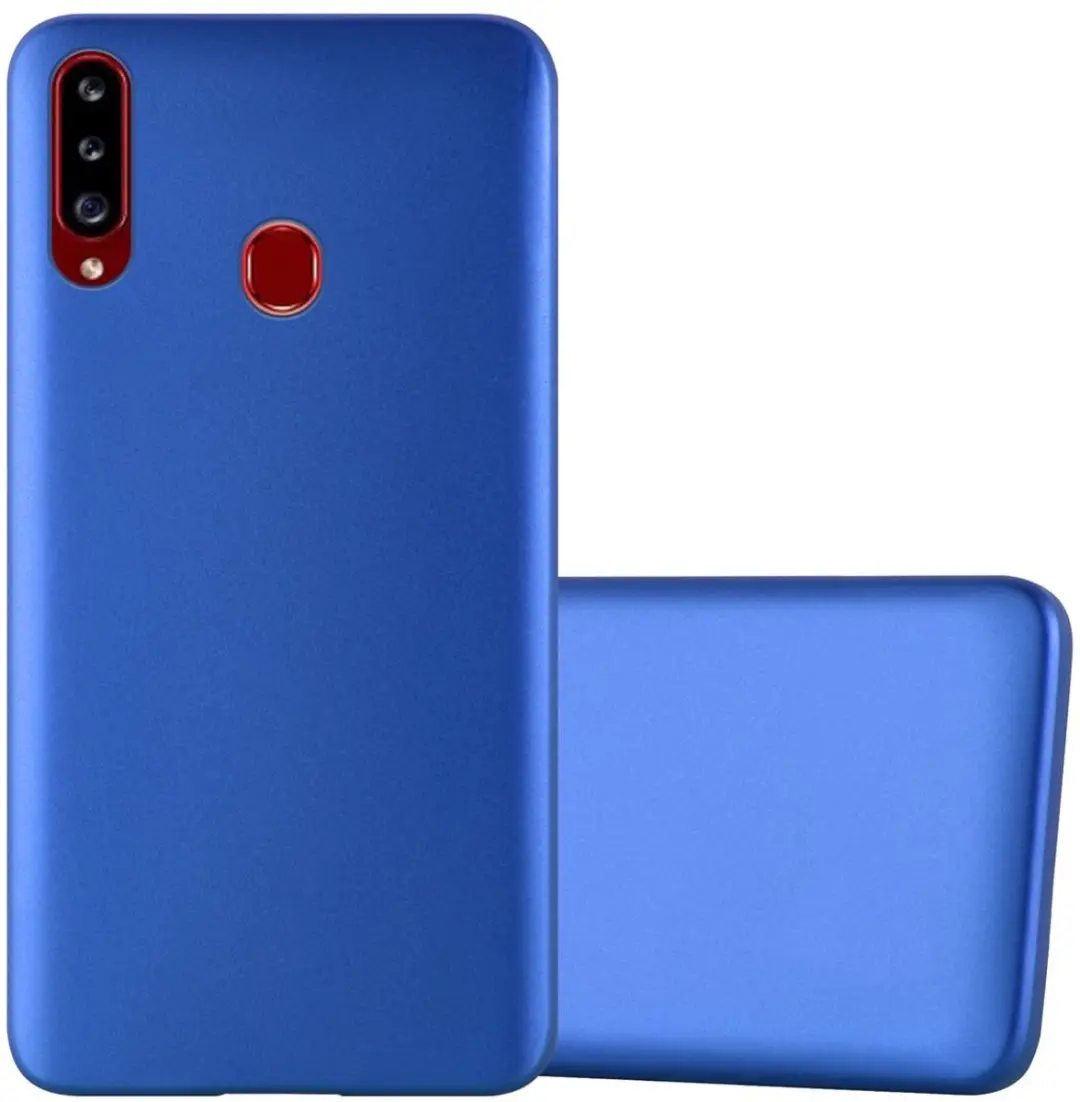 Cadorabo Hoesje geschikt voor Samsung Galaxy A20s in METAAL BLAUW