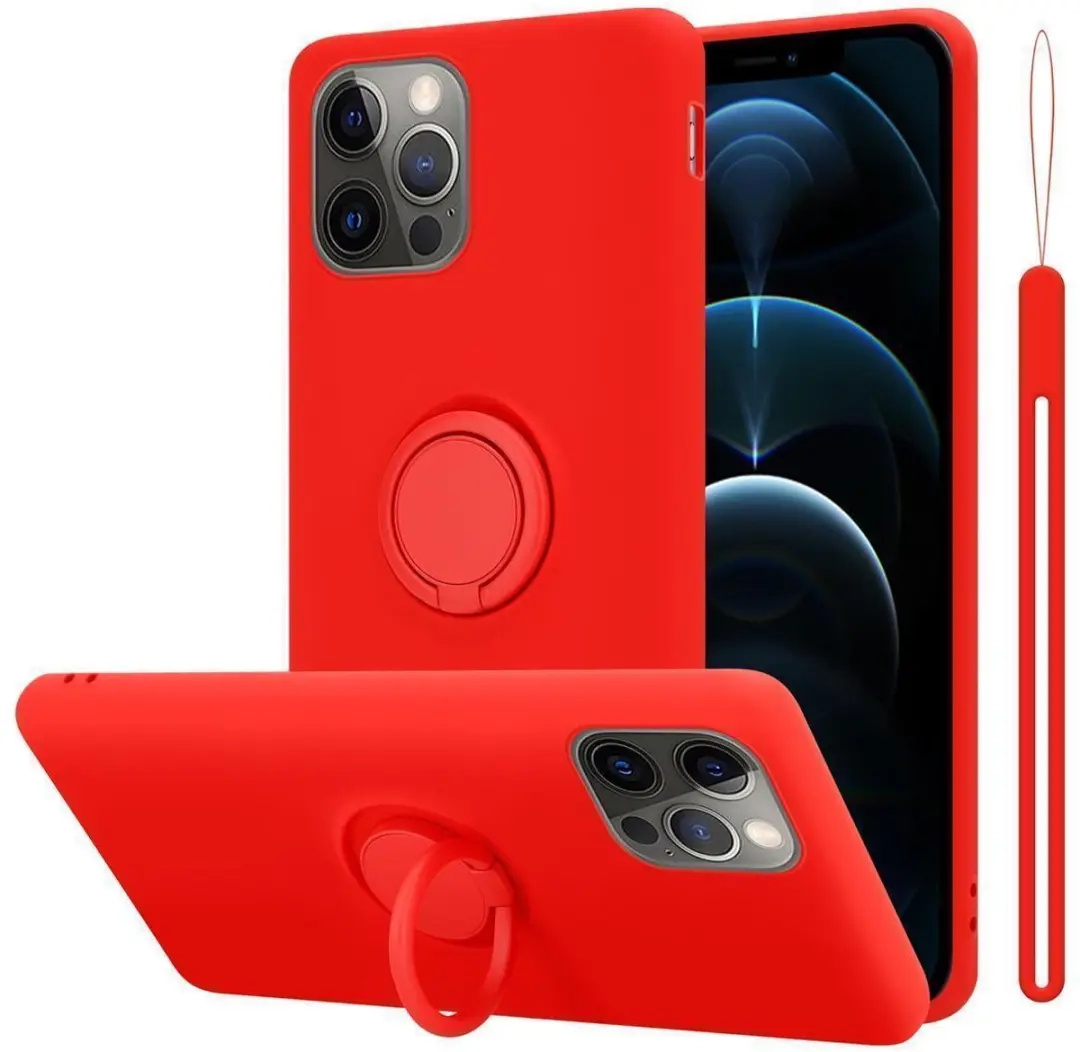 Cadorabo Hoesje geschikt voor Apple iPhone 13 MINI in LIQUID ROOD