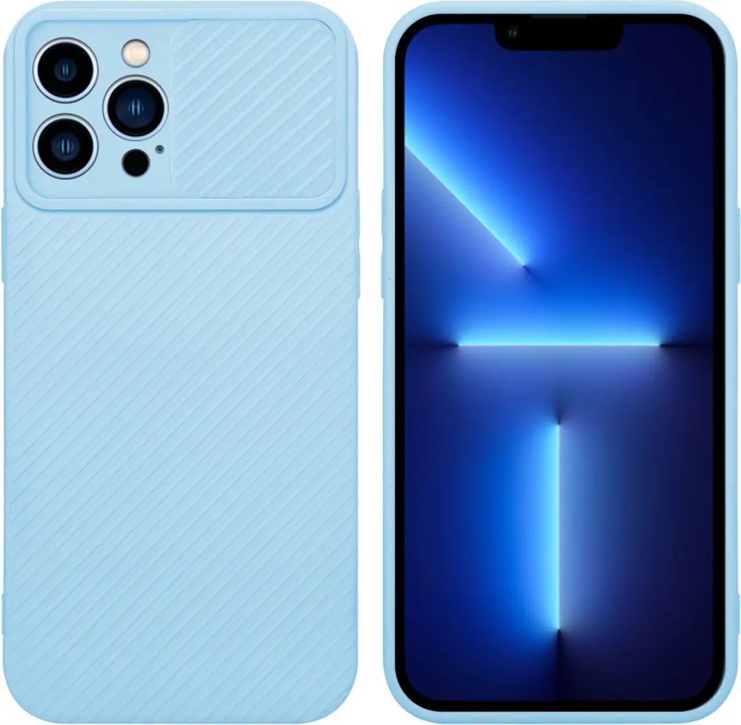 Cadorabo Hoesje geschikt voor Apple iPhone 13 PRO MAX in Bonbon Licht Blauw