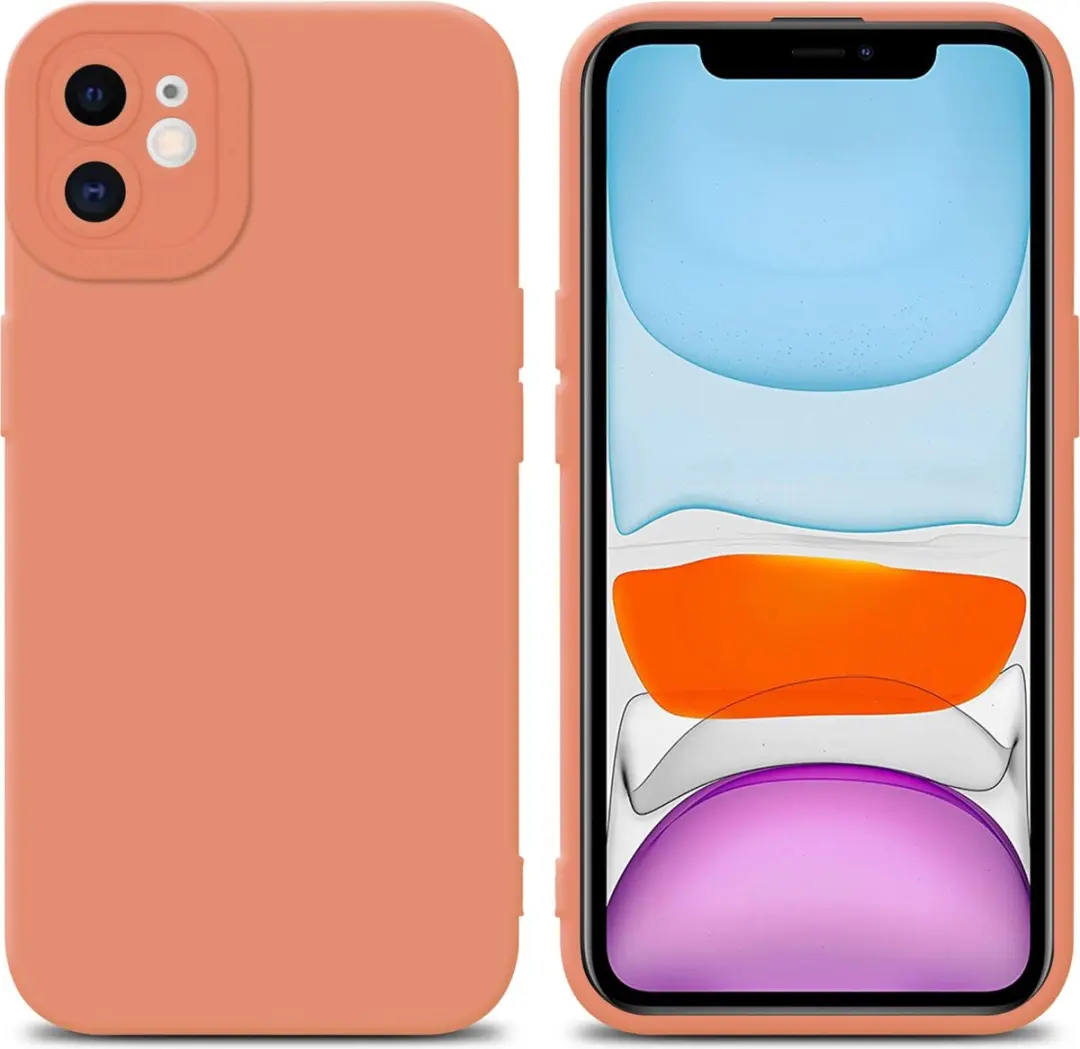 Cadorabo Hoesje geschikt voor Apple iPhone 11 in FLUID LICHT ORANJE