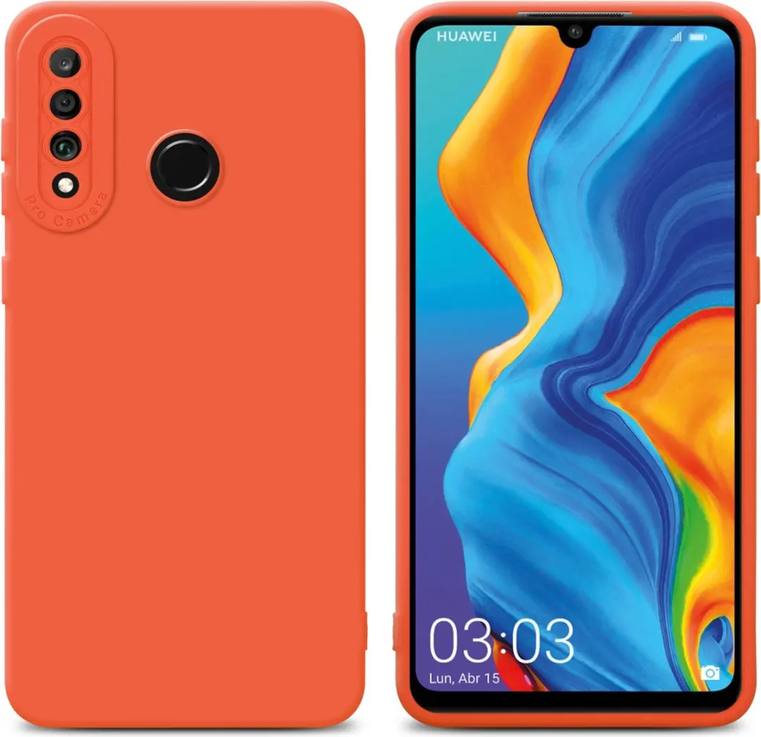 Cadorabo Hoesje geschikt voor Huawei P30 LITE in FLUID ORANJE