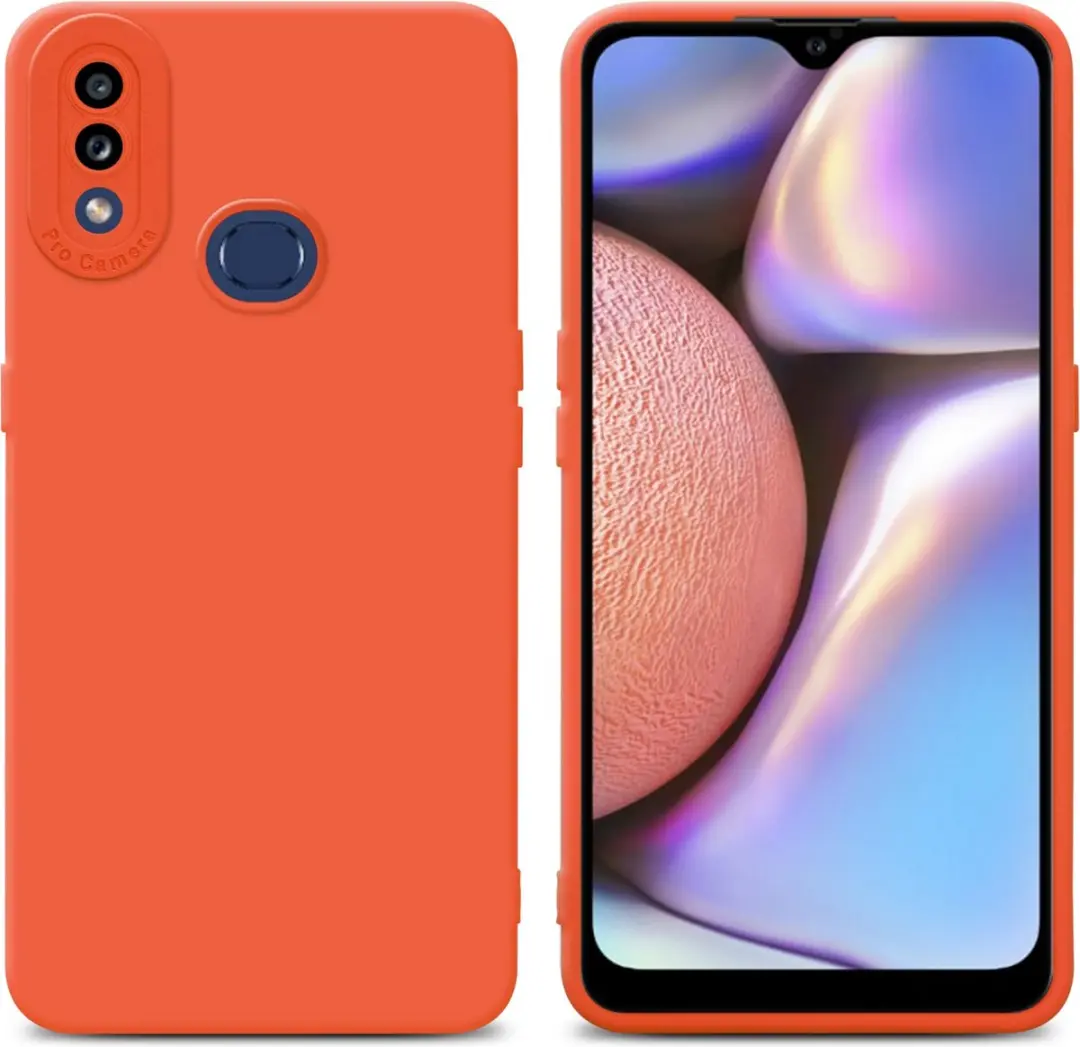 Cadorabo Hoesje geschikt voor Samsung Galaxy A10s / M01s in FLUID ORANJE