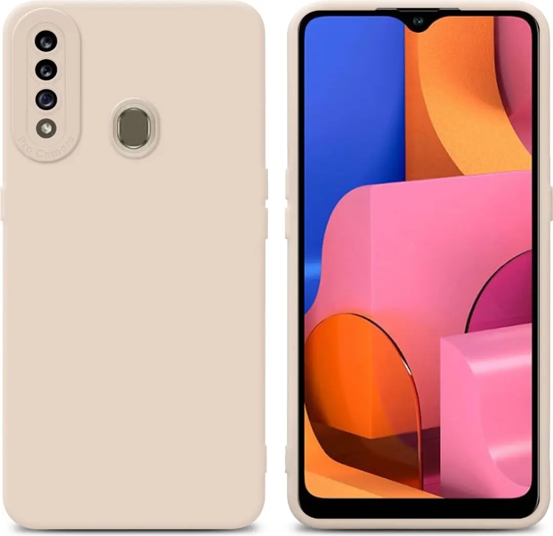 Cadorabo Hoesje geschikt voor Samsung Galaxy A20s in FLUID CREAM
