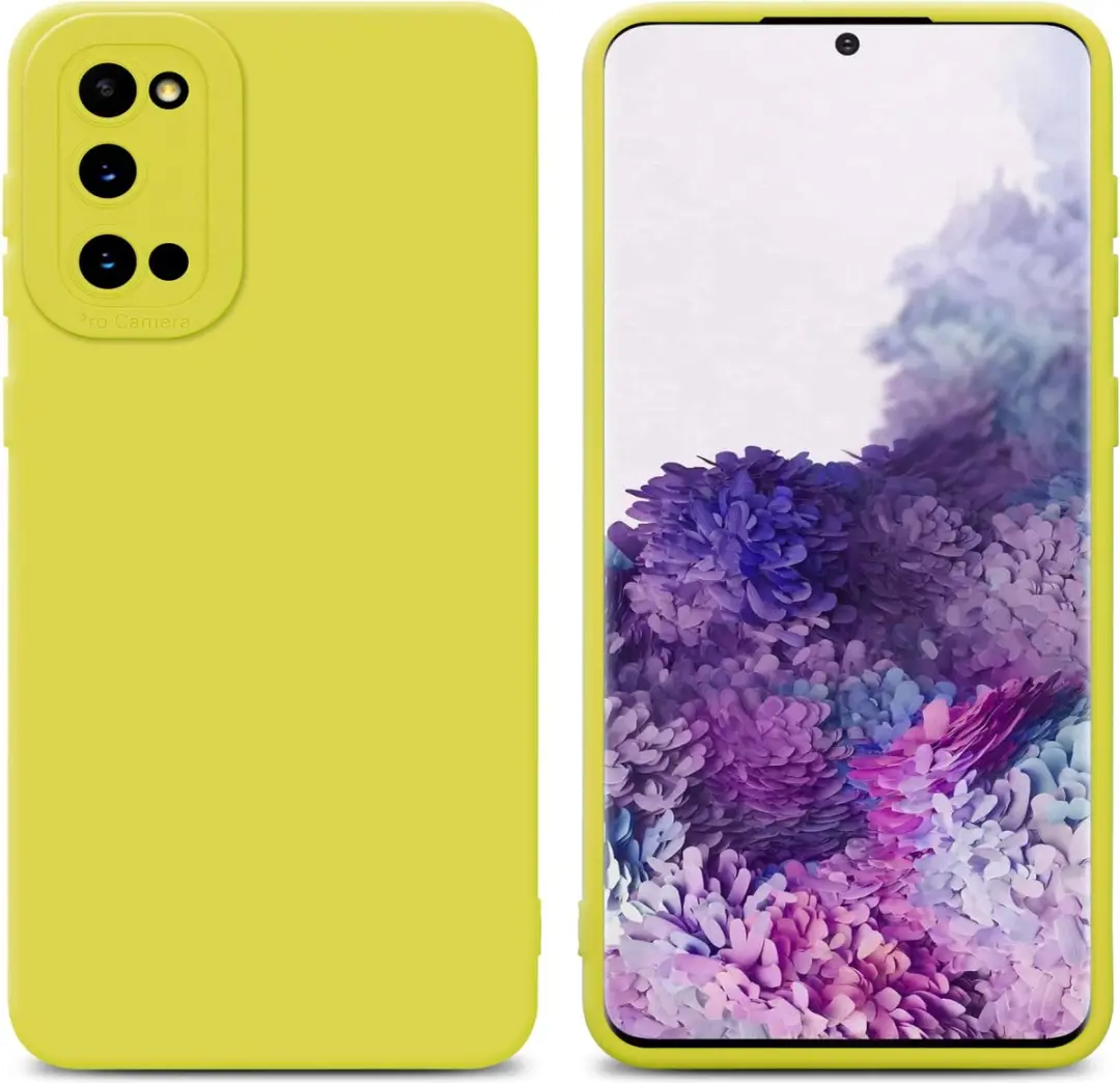 Cadorabo Hoesje geschikt voor Samsung Galaxy S20 in FLUID GEEL